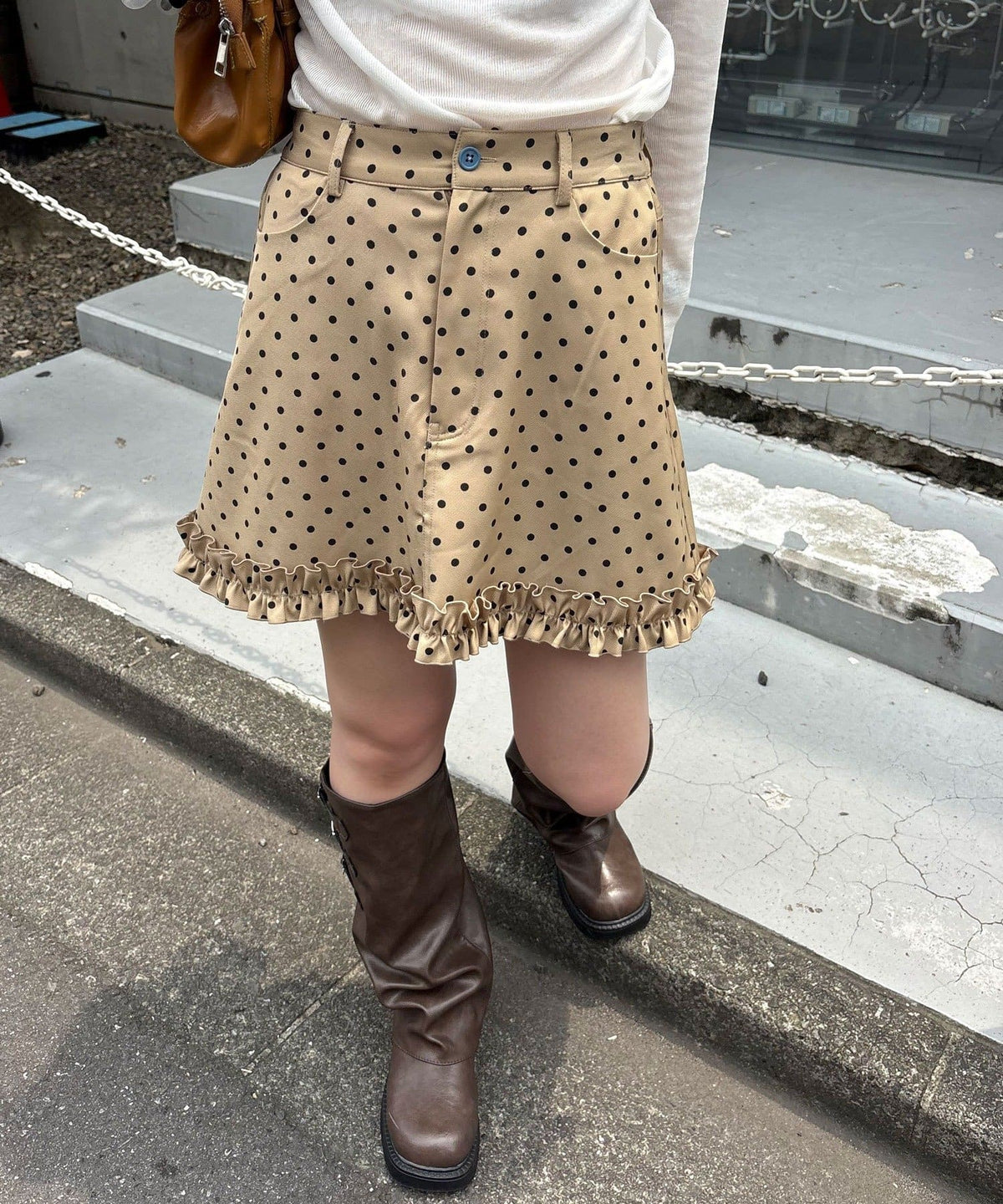 CIAOPANIC Ruffle邊波點裙 - Image 4