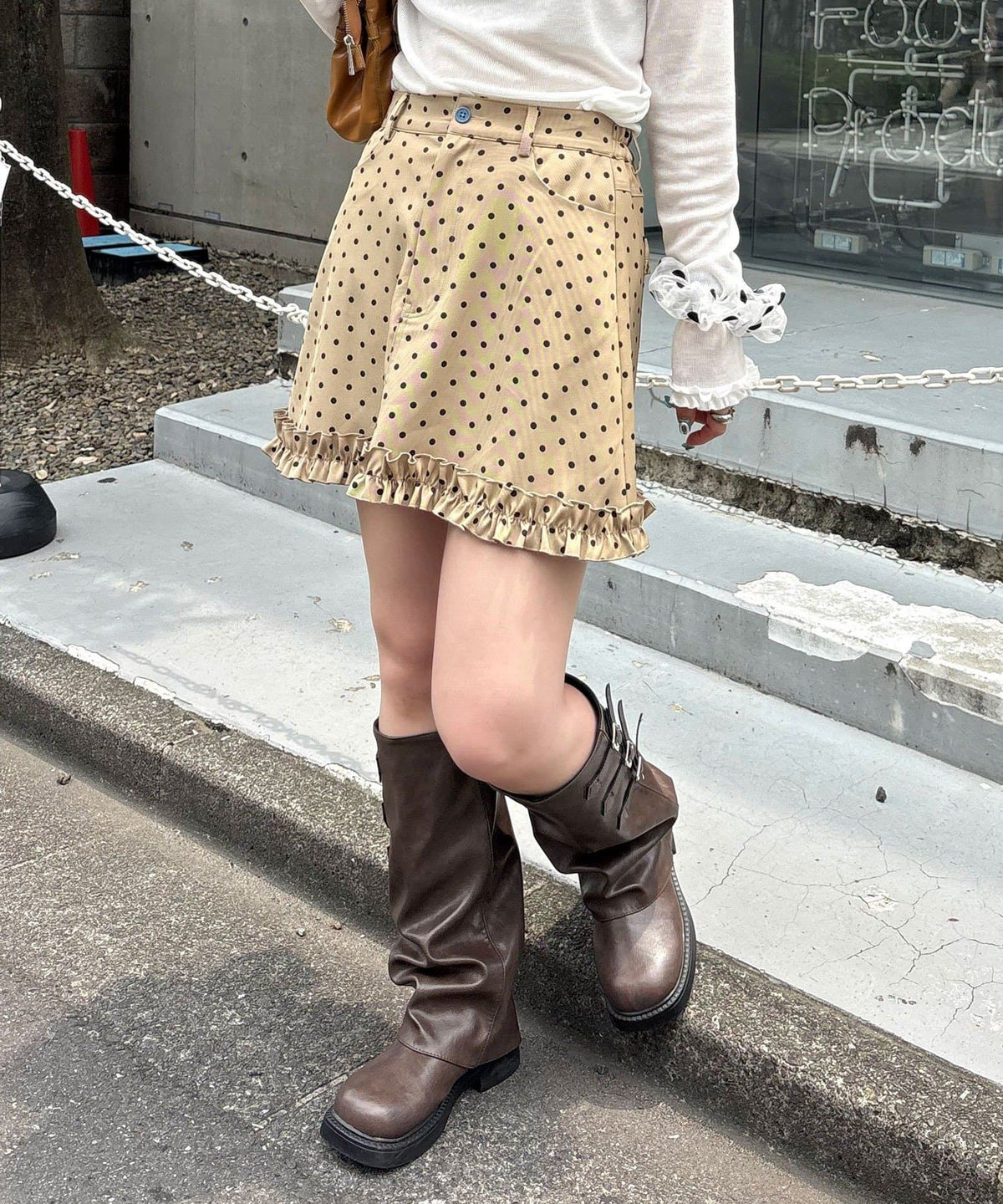 CIAOPANIC Ruffle邊波點裙 - Image 5