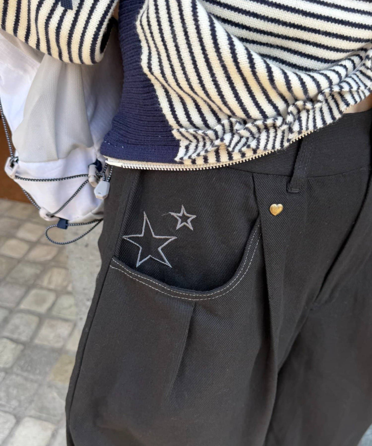 w closet barrel denim pants with 刺繡 - Image 11
