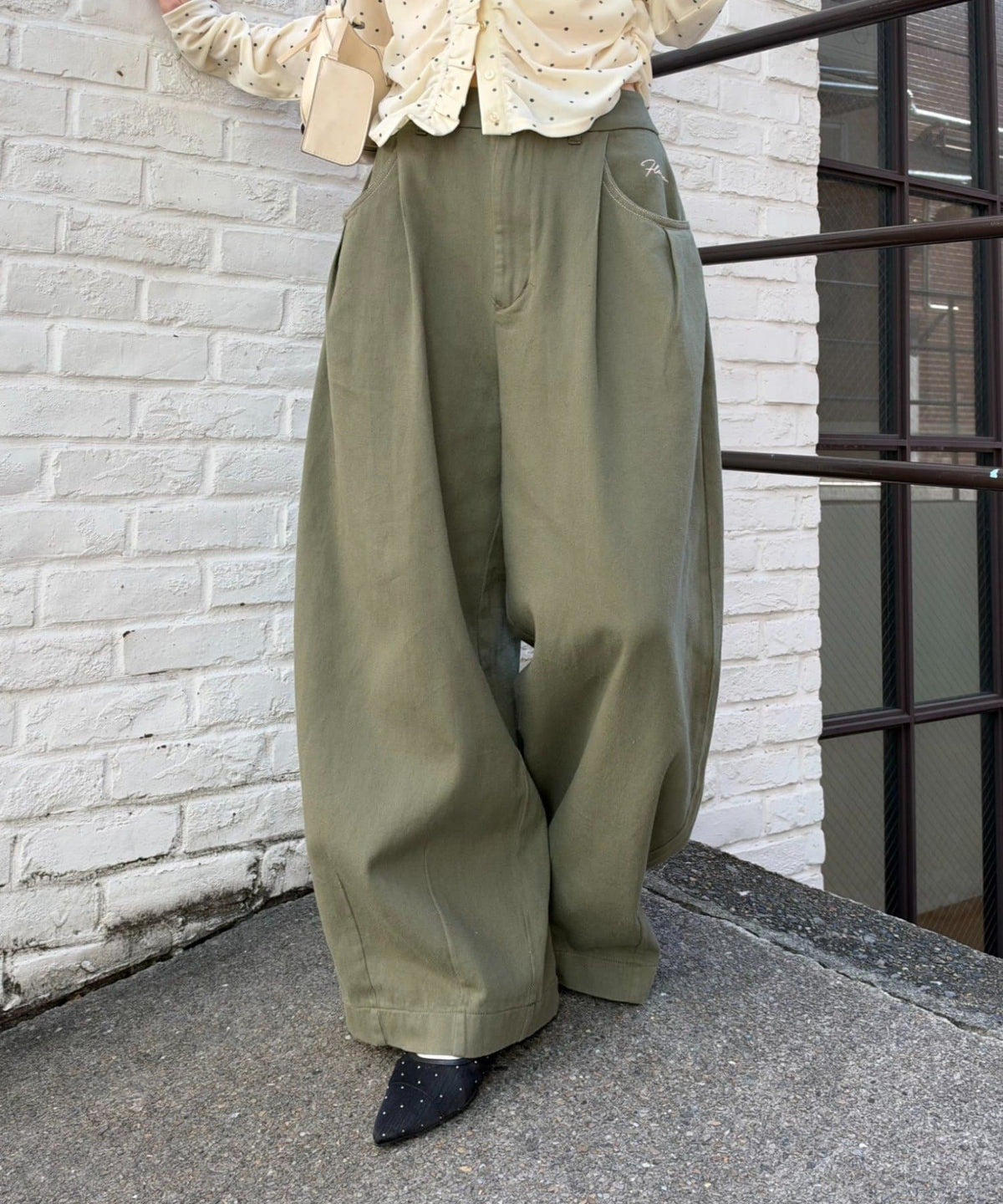 w closet barrel denim pants with 刺繡 - Image 13