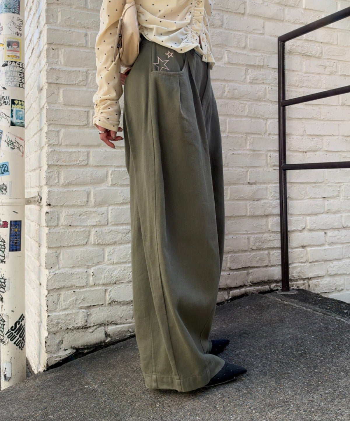 w closet barrel denim pants with 刺繡 - Image 14