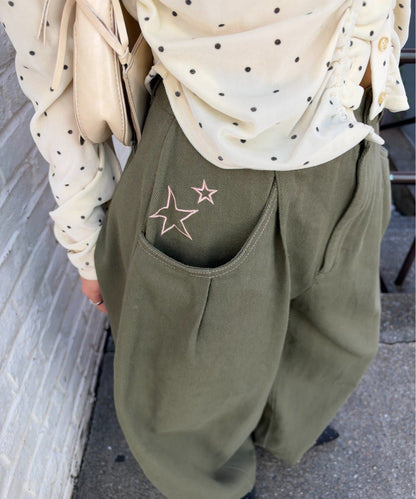 w closet barrel denim pants with 刺繡 - Image 16