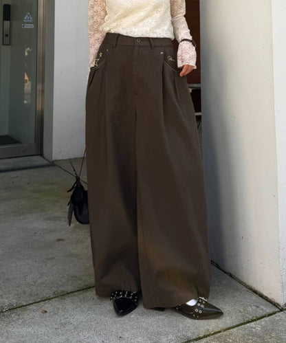 w closet barrel denim pants with 刺繡 - Image 20