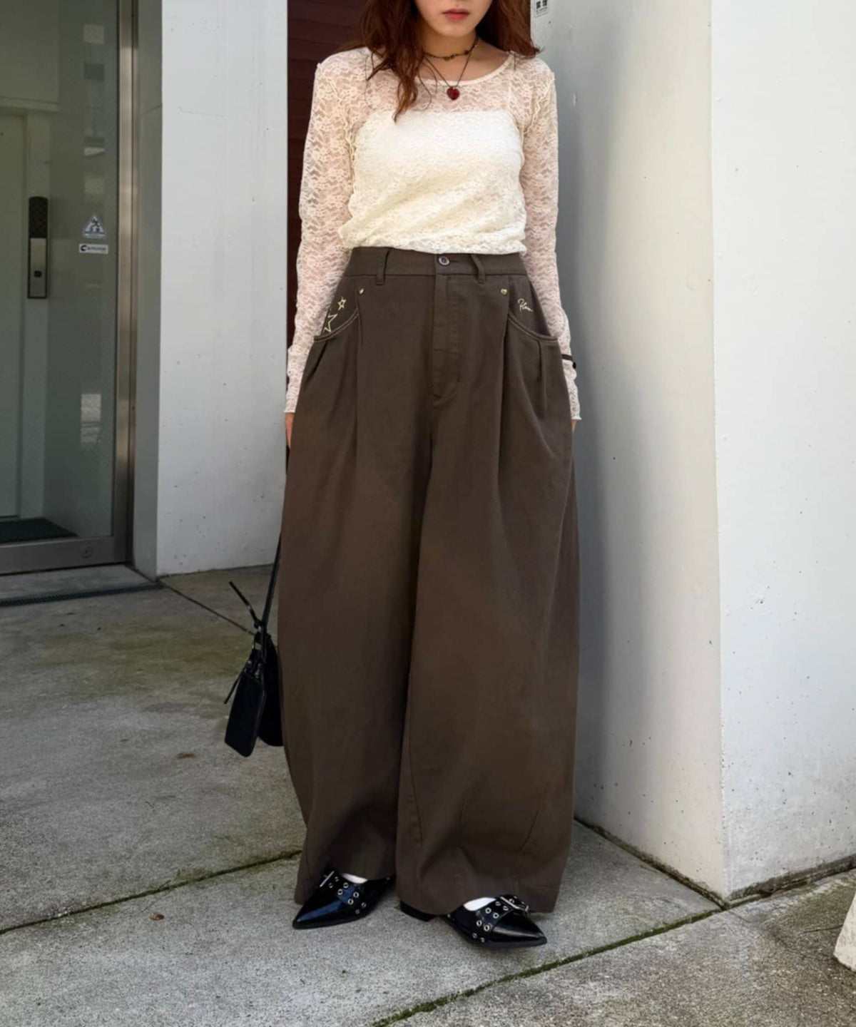 w closet barrel denim pants with 刺繡 - Image 23