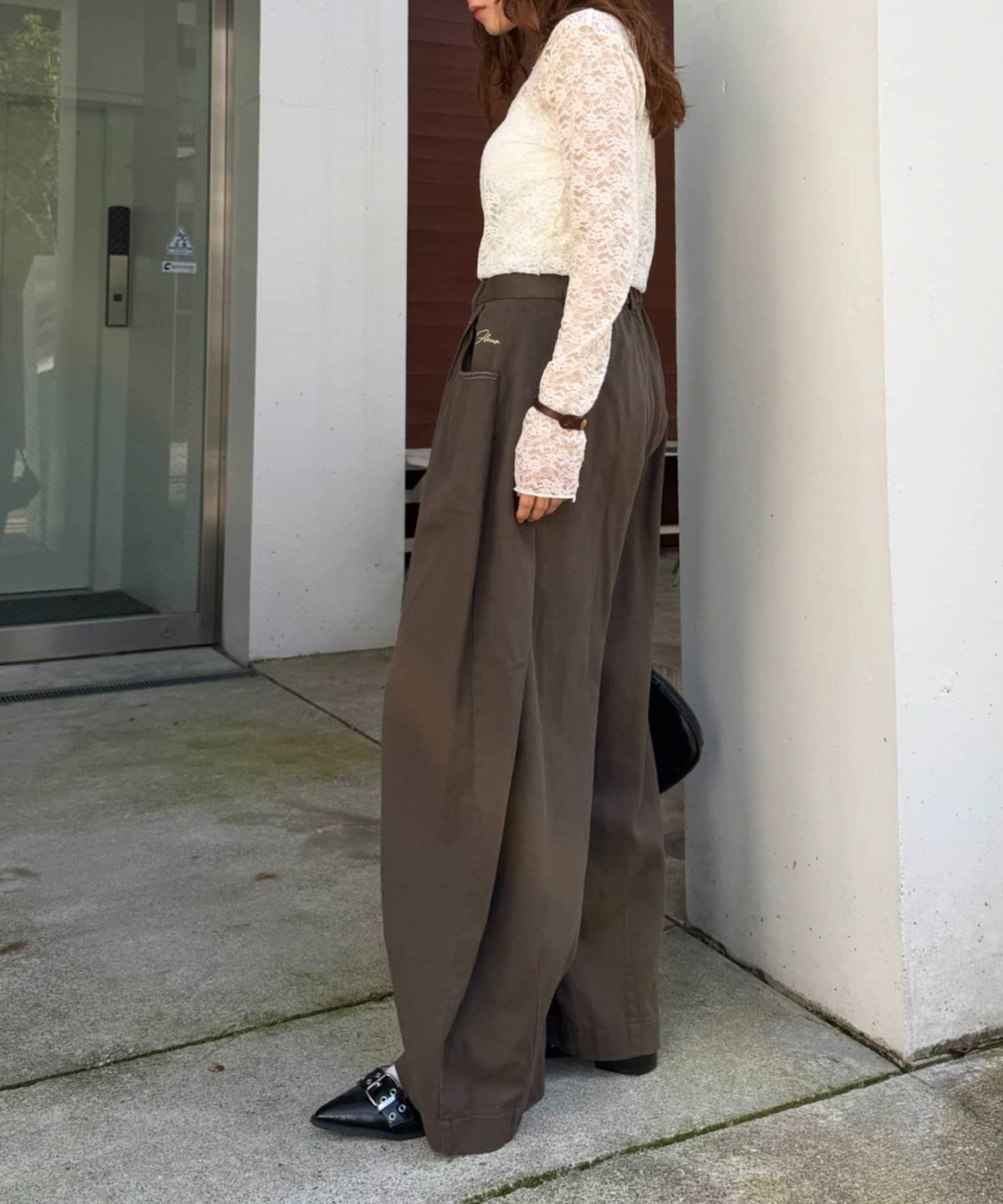 w closet barrel denim pants with 刺繡 - Image 24