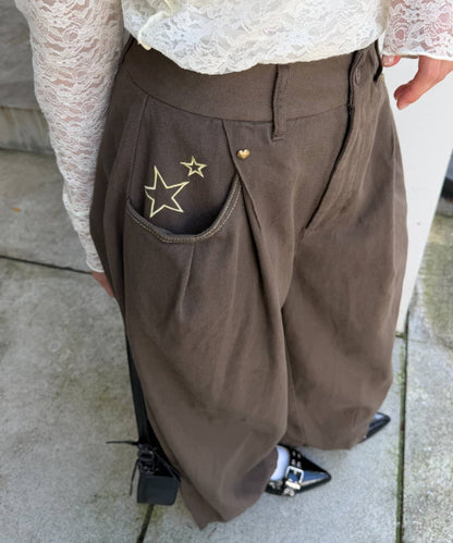 w closet barrel denim pants with 刺繡 - Image 27