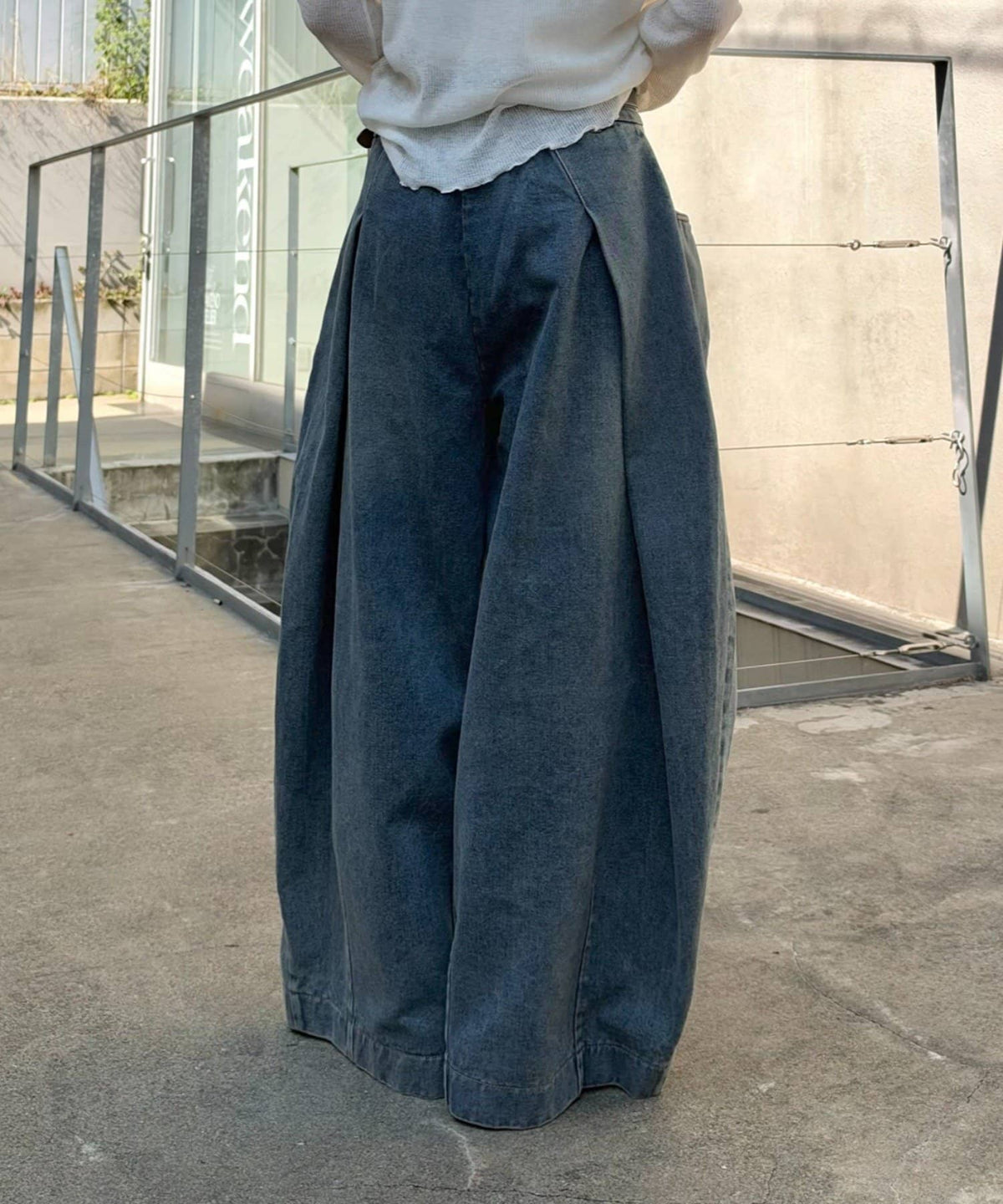 w closet barrel denim pants with 刺繡 - Image 33