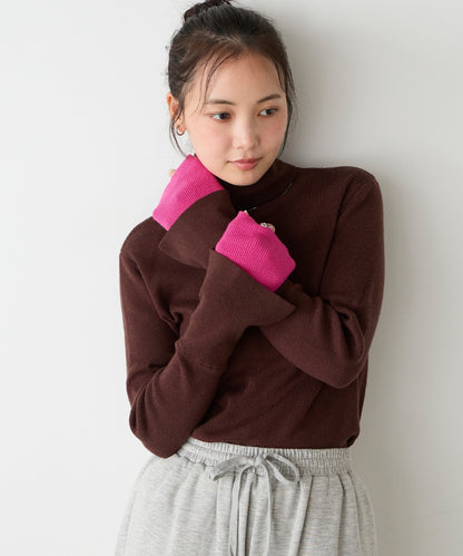 [超暖！] forksy. 假2件針織高領Top - Image 5