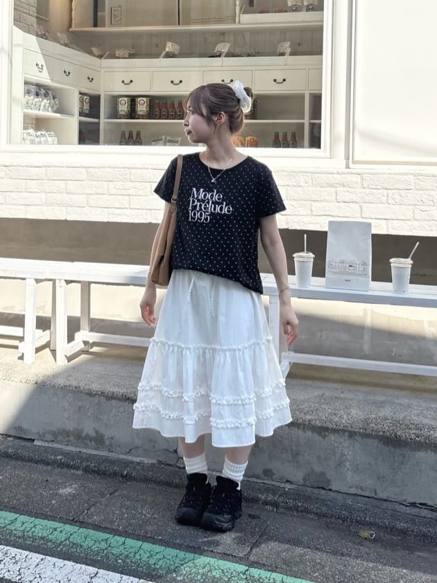 umm. By Discoat Tiered midi skirt - Image 52