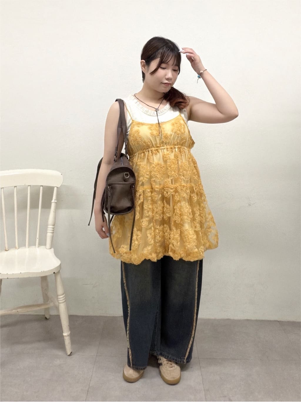 w closet Fringe baggy denim pants - Image 67