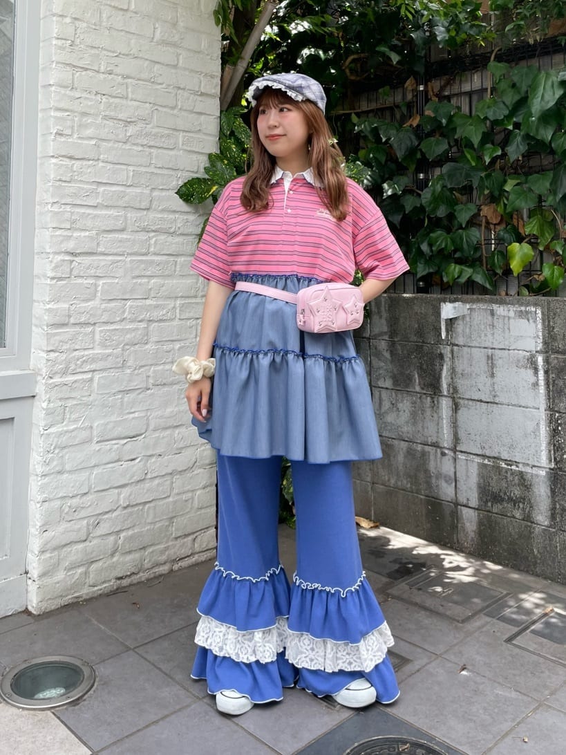 HELLO.SANFRANCISCO 荷葉邊領條紋rugby shirt tunic - Image 29