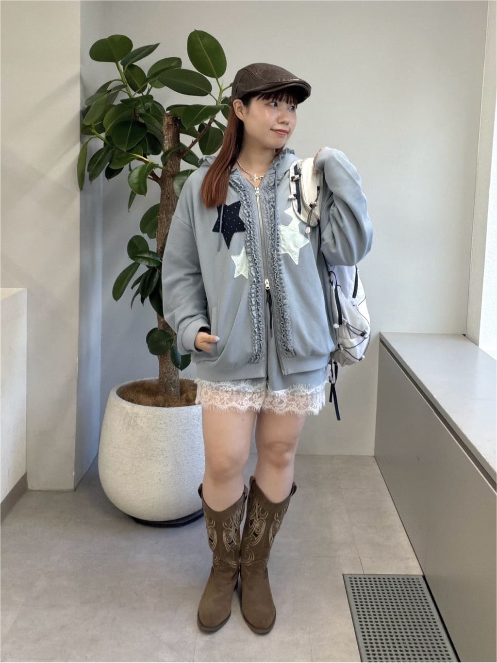 w closet Star pattern patchwork hoodie - Image 38