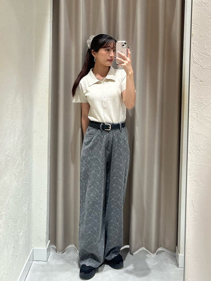 Kastane [Wide] floral embroidered denim - Image 33