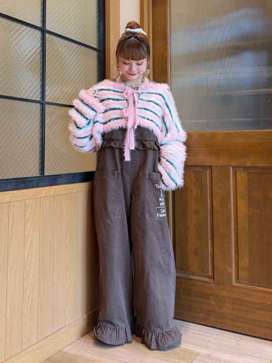 HELLO.SANFRANCISCO 2-Way Striped Cardigan with Ribbon - Image 40