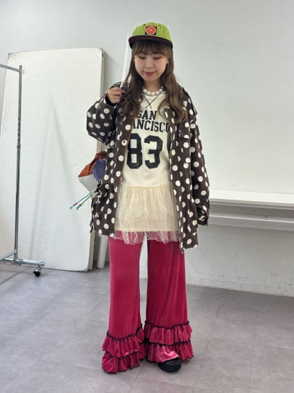 HELLO.SANFRANCISCO Waffle Logo Tulle Hoodie Tunic - Image 29