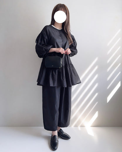 必入手‼️3 way balloon sleeve sheer shirt