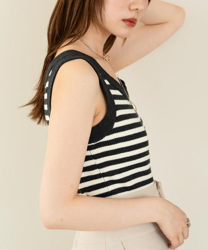 Hinari 撞色針織背心