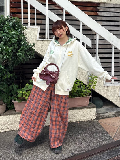 HELLO.SANFRANCISCO 橫紋Ruffle邊Double Zip Hoodie - Image 49
