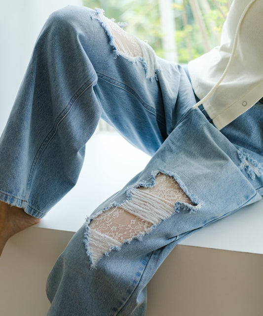 [大人氣] Kastane Lace Denim