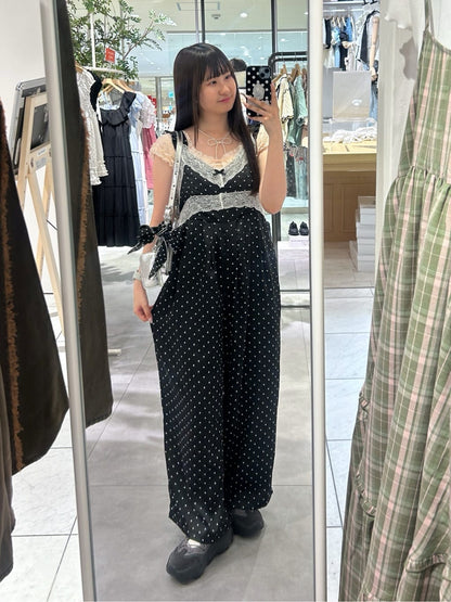 w closet 波點吊帶連身褲 - Image 31