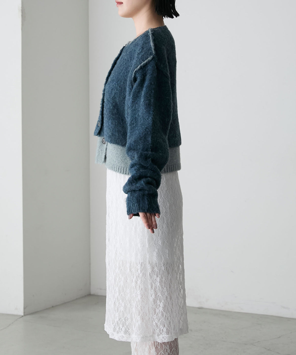 forksy. 假2件拼色短版cardigan - Image 110