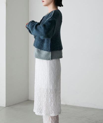 forksy. 假2件拼色短版cardigan - Image 111