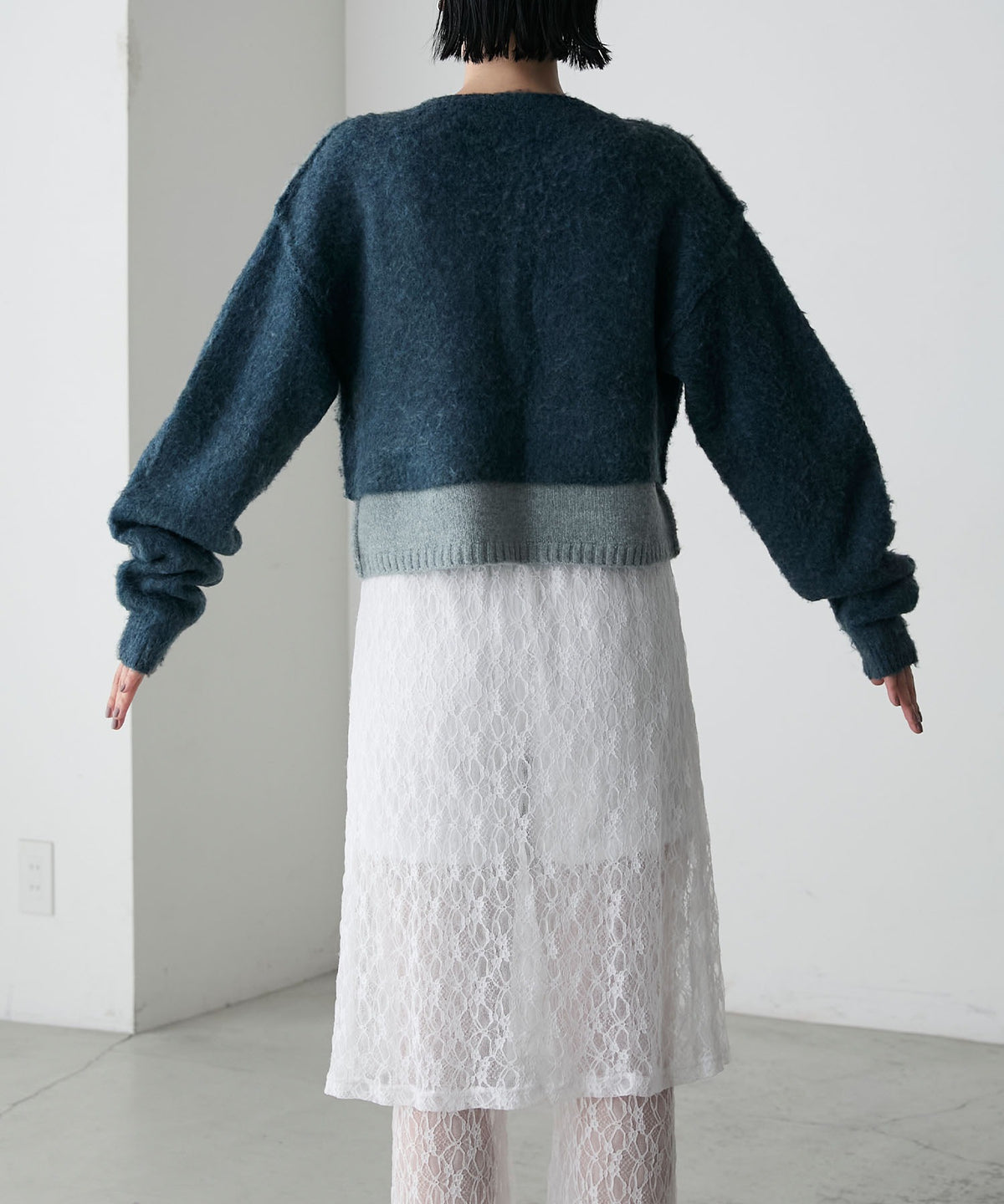 forksy. 假2件拼色短版cardigan - Image 113
