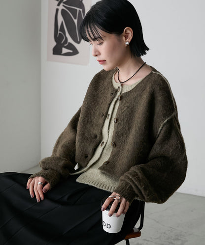 forksy. 假2件拼色短版cardigan - Image 41