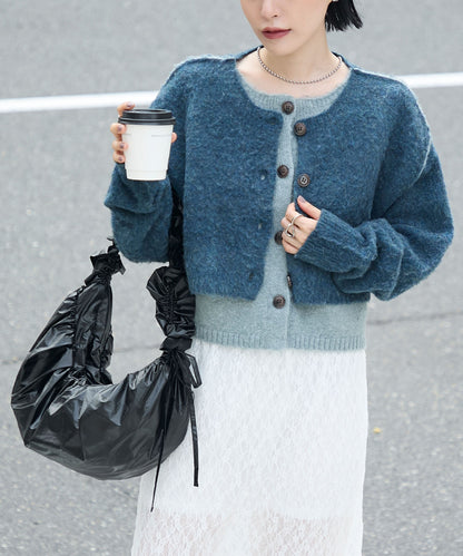 forksy. 假2件拼色短版cardigan - Image 69
