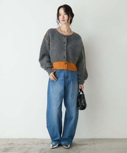 forksy. 假2件拼色短版cardigan - Image 66