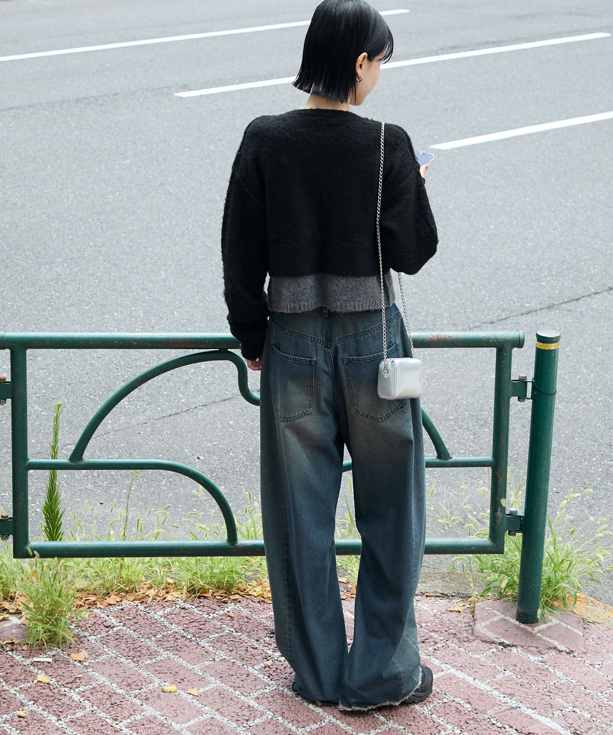 forksy. 假2件拼色短版cardigan - Image 17