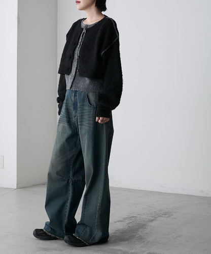 forksy. 假2件拼色短版cardigan - Image 20