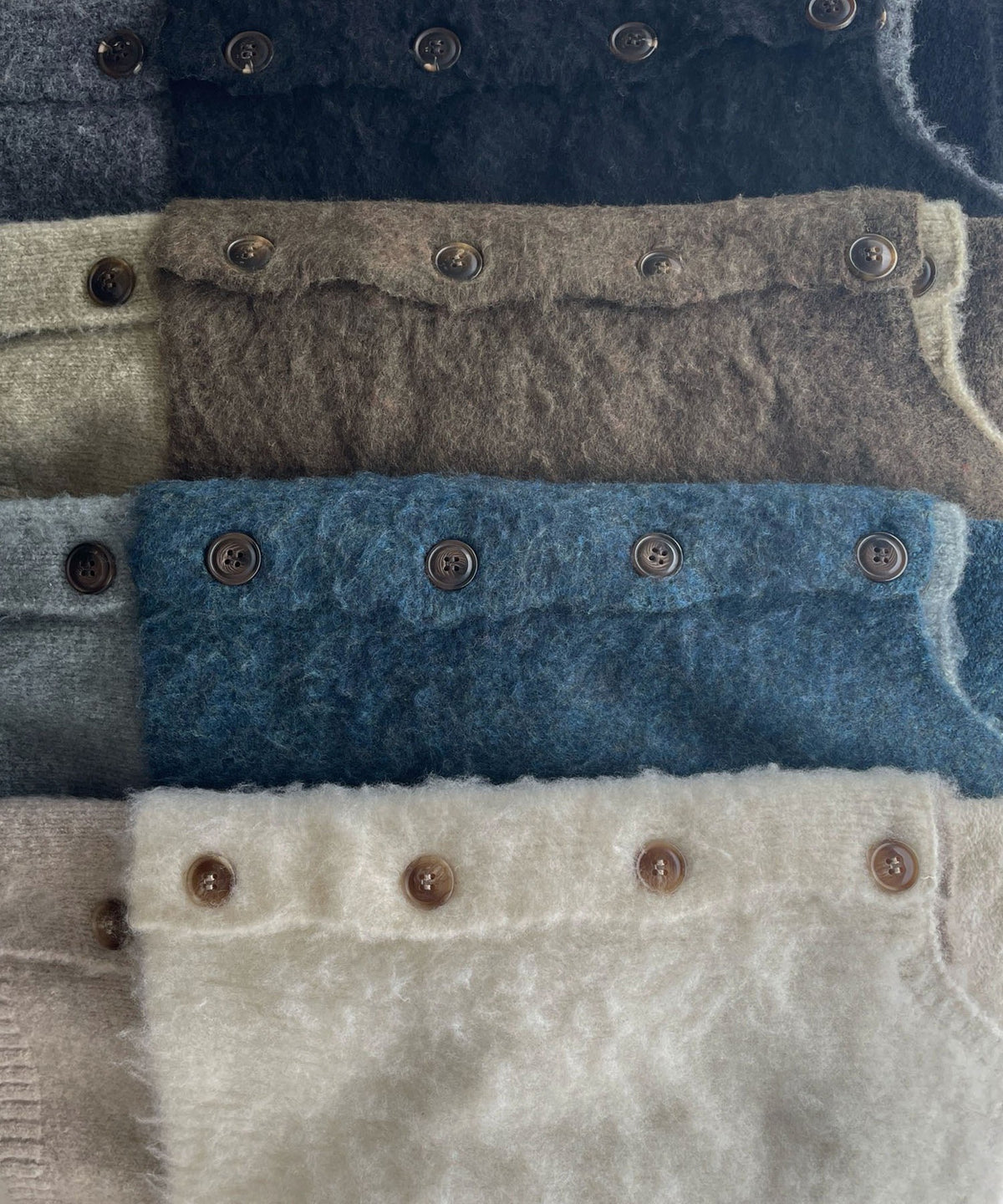 forksy. 假2件拼色短版cardigan - Image 9