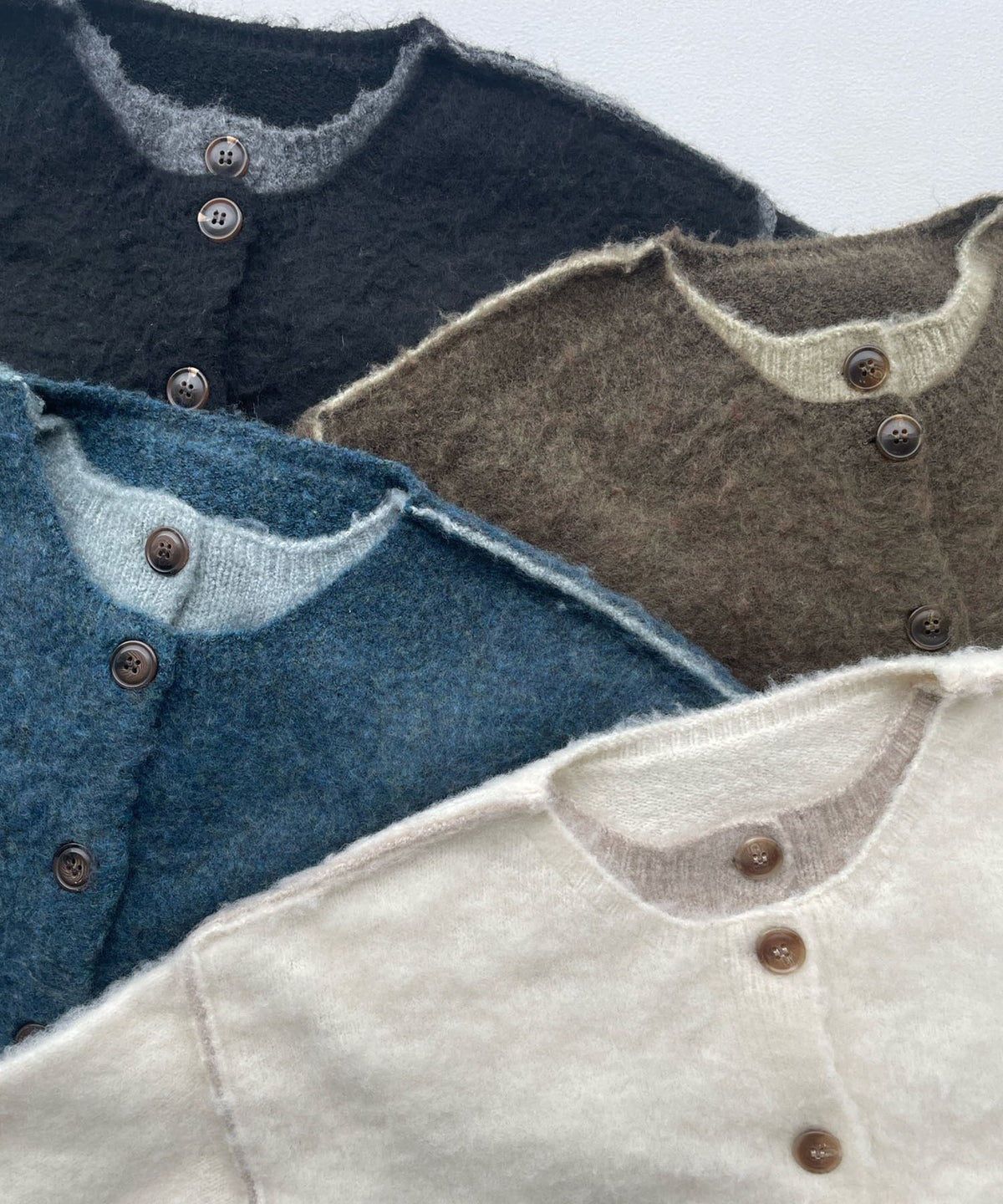 forksy. 假2件拼色短版cardigan - Image 7