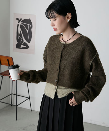 forksy. 假2件拼色短版cardigan - Image 43