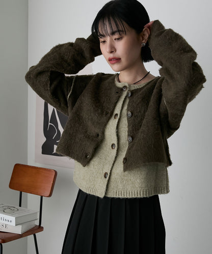 forksy. 假2件拼色短版cardigan - Image 44