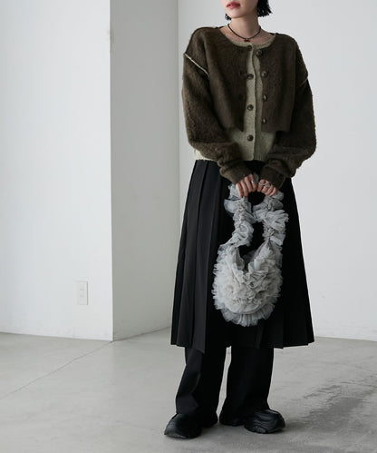 forksy. 假2件拼色短版cardigan - Image 51