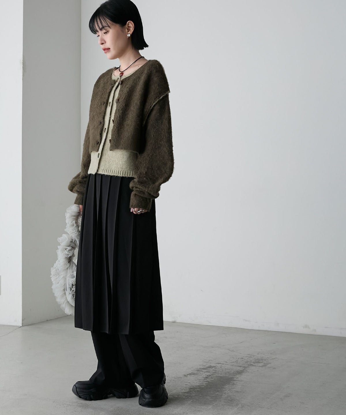 forksy. 假2件拼色短版cardigan - Image 52