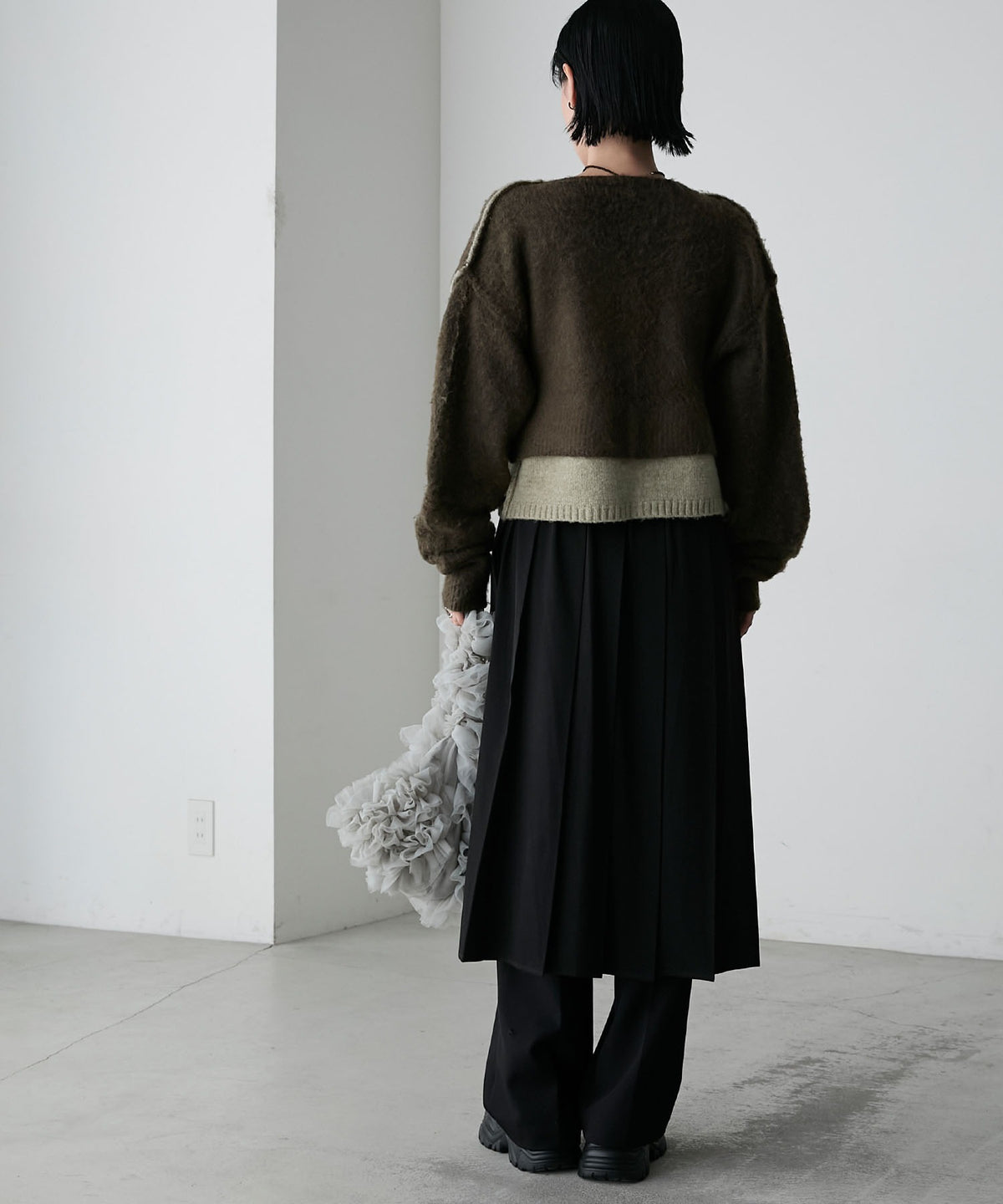 forksy. 假2件拼色短版cardigan - Image 53