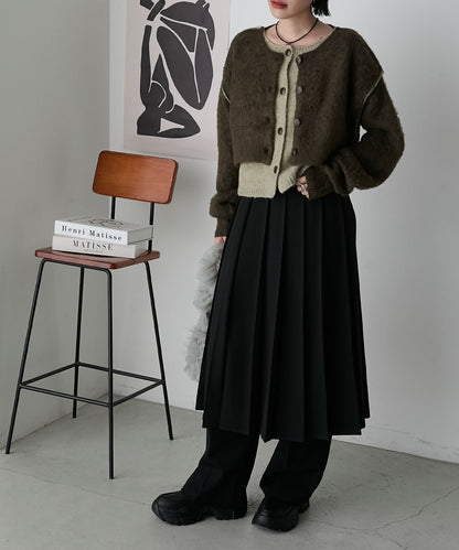 forksy. 假2件拼色短版cardigan - Image 54