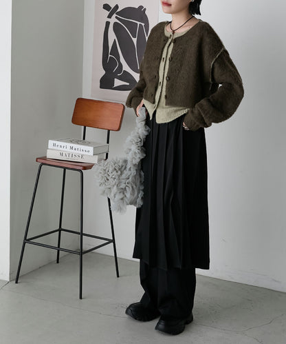 forksy. 假2件拼色短版cardigan - Image 55