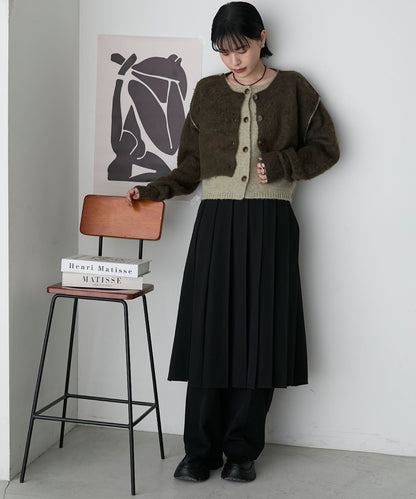 forksy. 假2件拼色短版cardigan - Image 56