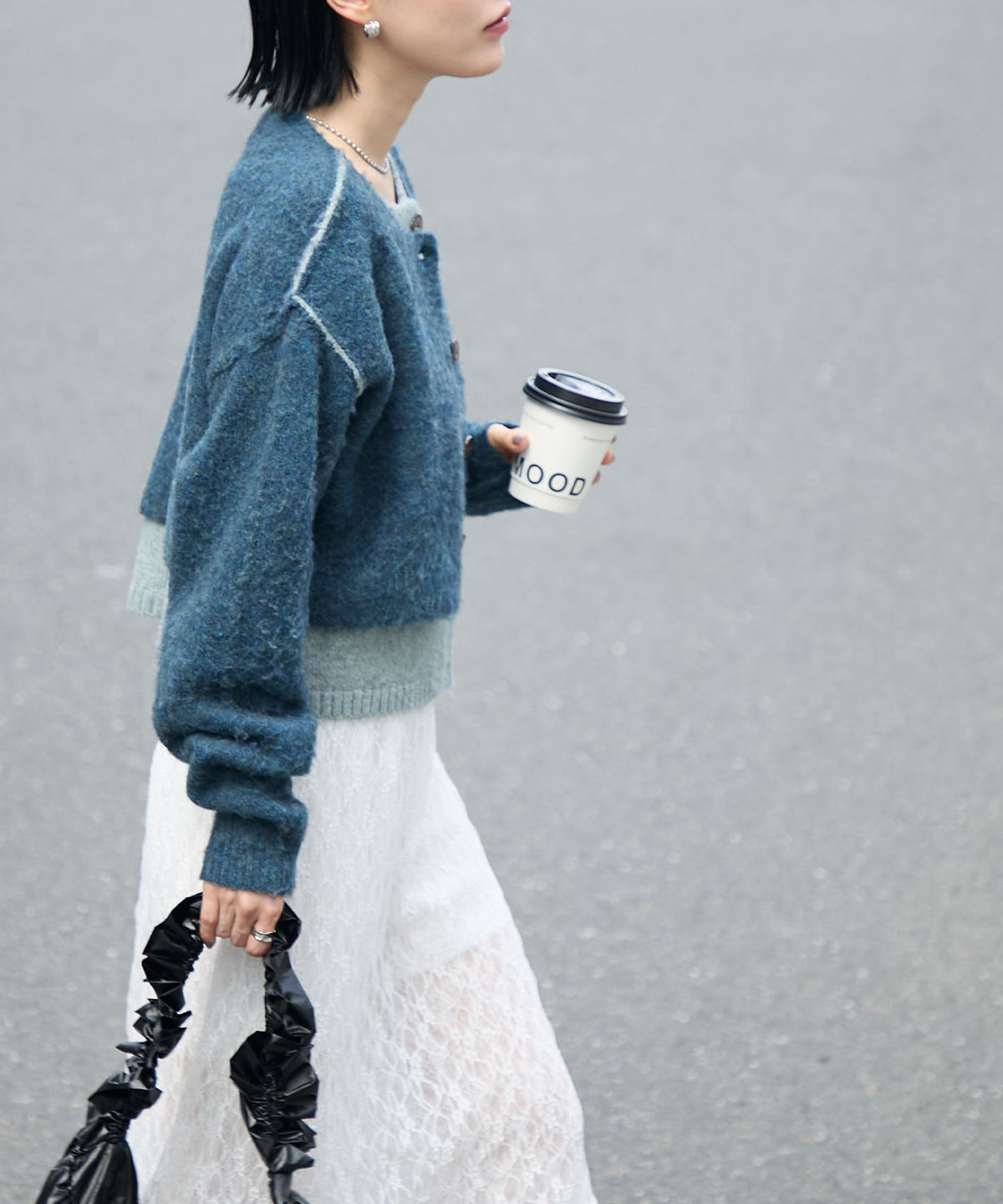 forksy. 假2件拼色短版cardigan - Image 73