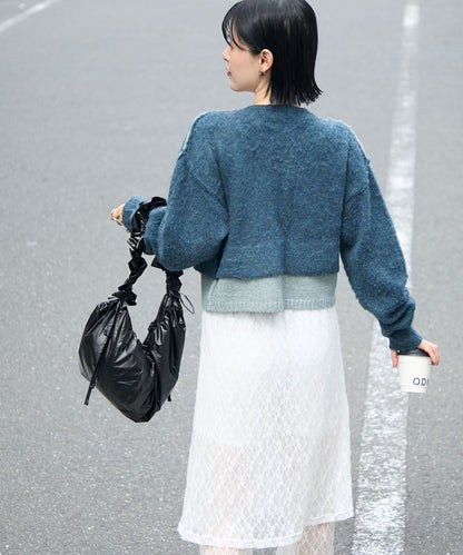 forksy. 假2件拼色短版cardigan - Image 75