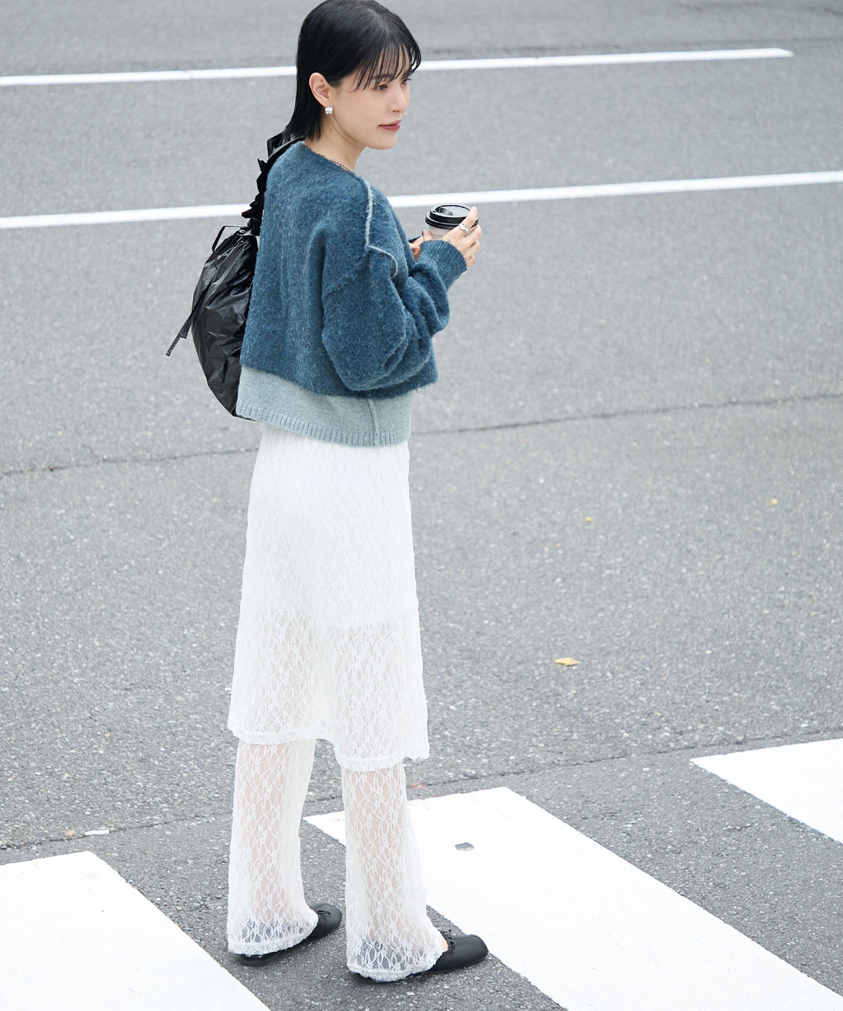 forksy. 假2件拼色短版cardigan - Image 77