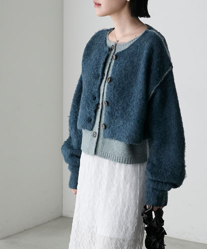 forksy. 假2件拼色短版cardigan - Image 84