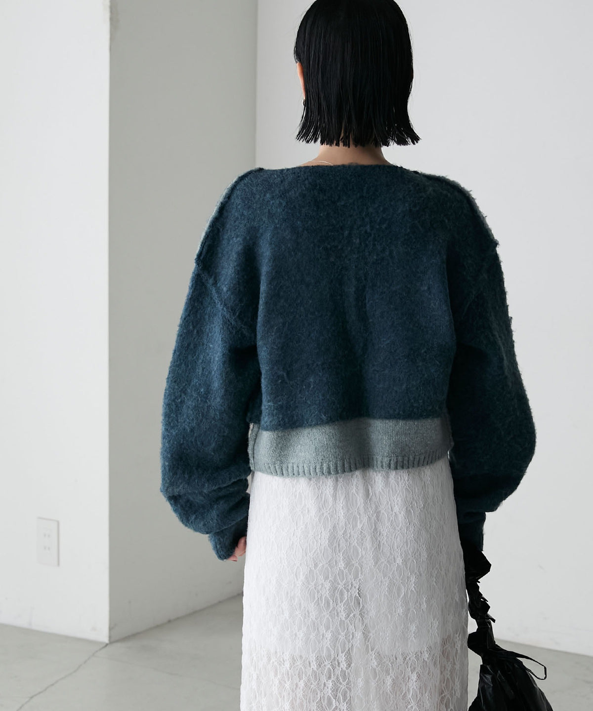 forksy. 假2件拼色短版cardigan - Image 86