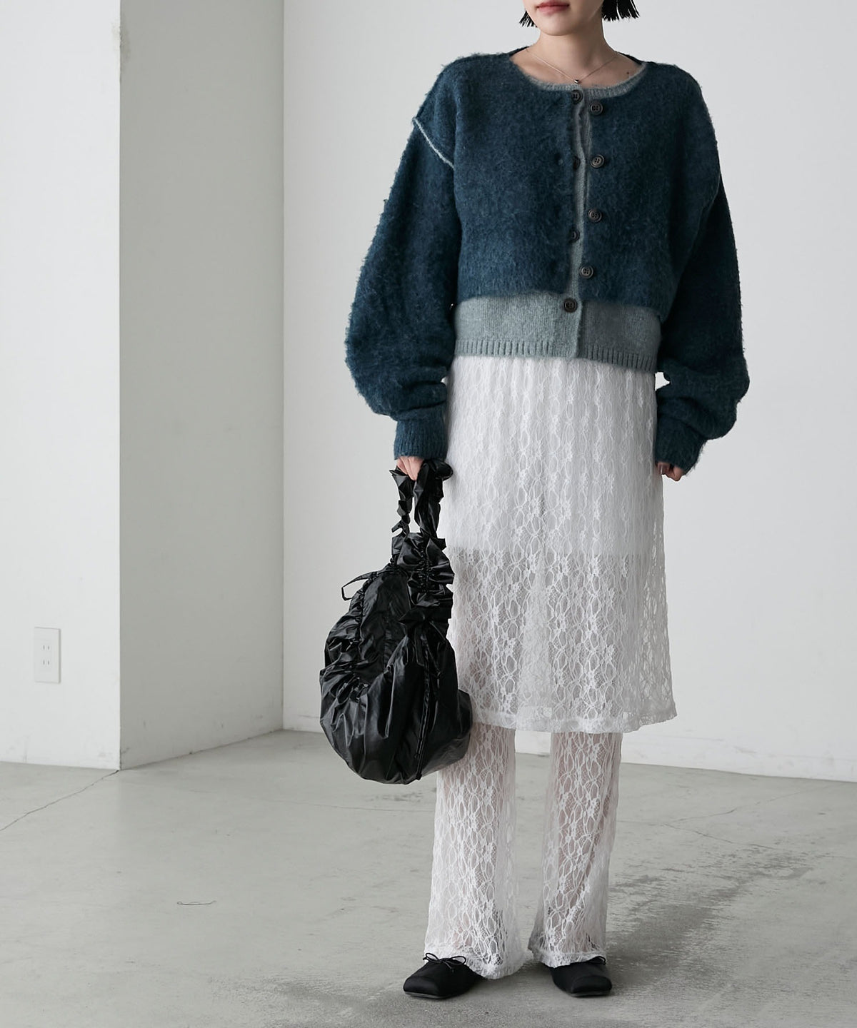forksy. 假2件拼色短版cardigan - Image 88
