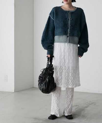 forksy. 假2件拼色短版cardigan - Image 88