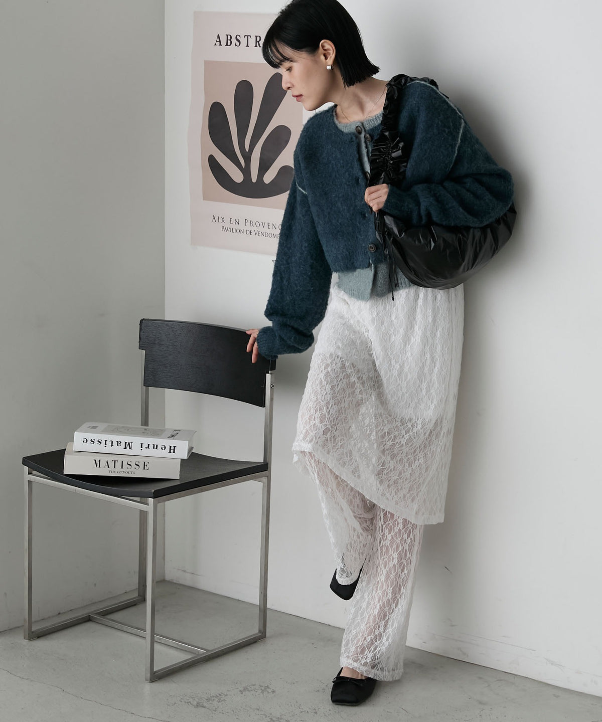 forksy. 假2件拼色短版cardigan - Image 91